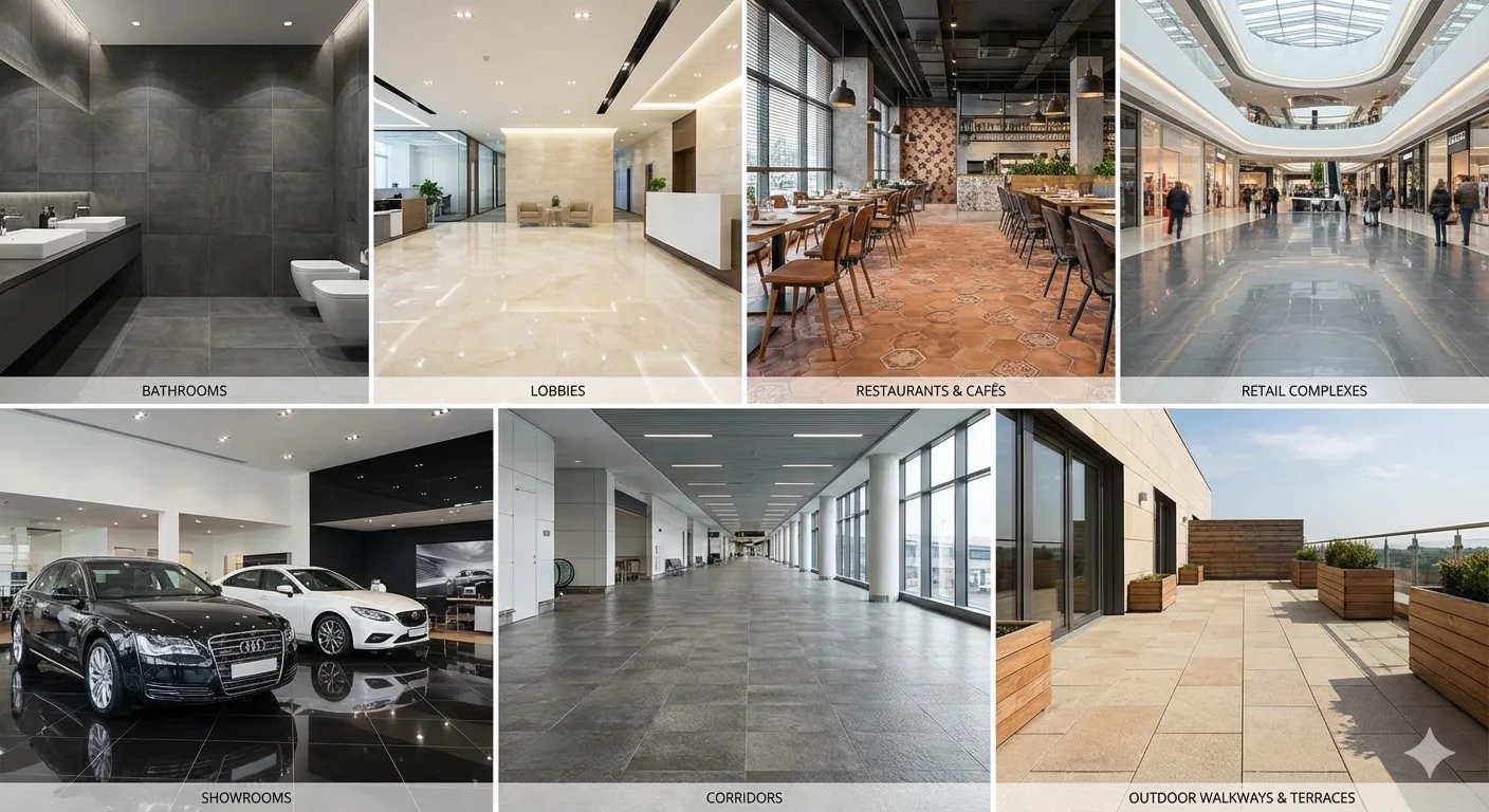 Where to Use Commercial Tiles in Modern Architecture