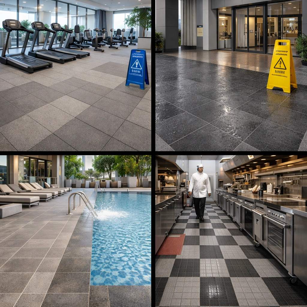 Non-Slip & High-Performance Commercial Floor Tiles