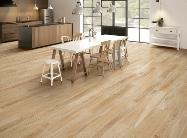 Wood-Looking Tiles in the Kitchen